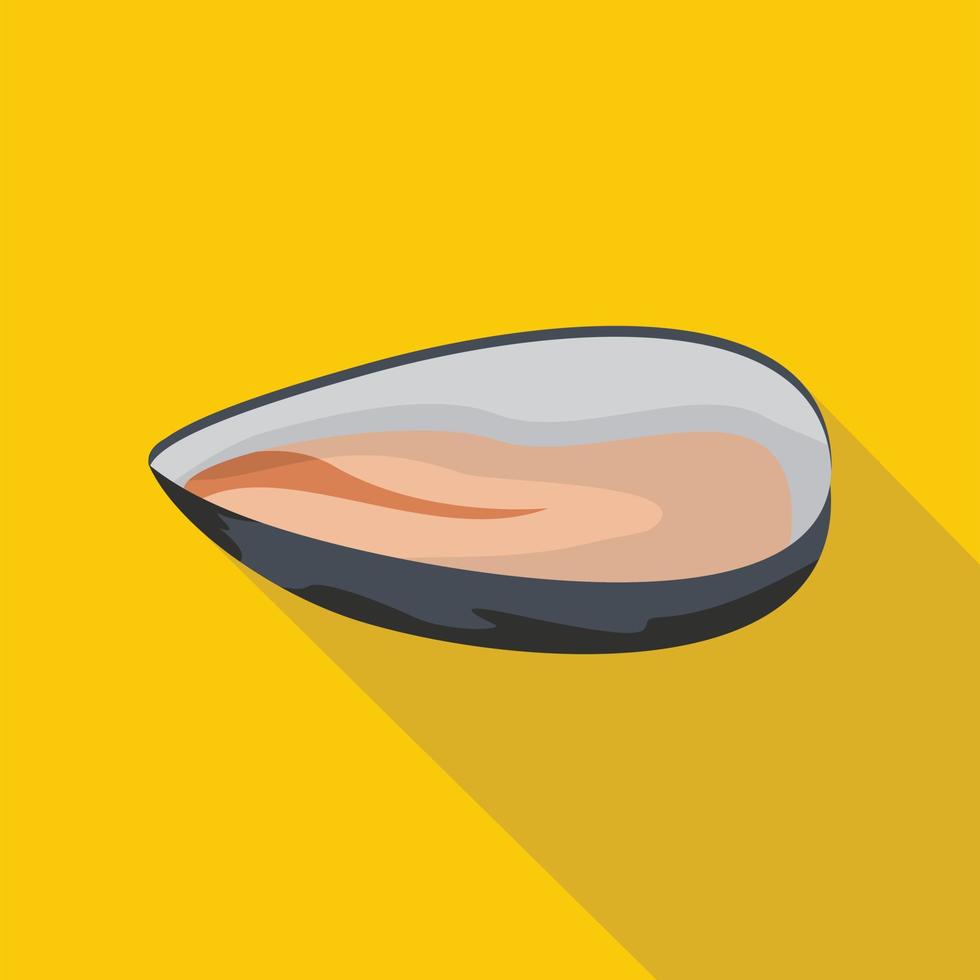 Mussels icon, flat style vector