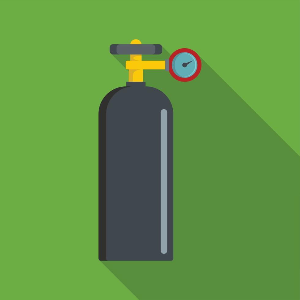 Gas balloon icon, flat style vector