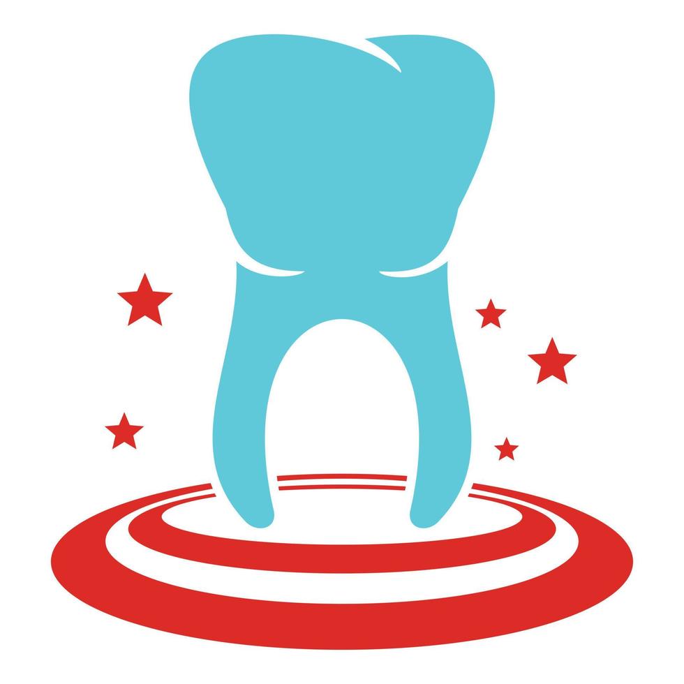 Anterior tooth icon, flat style. vector