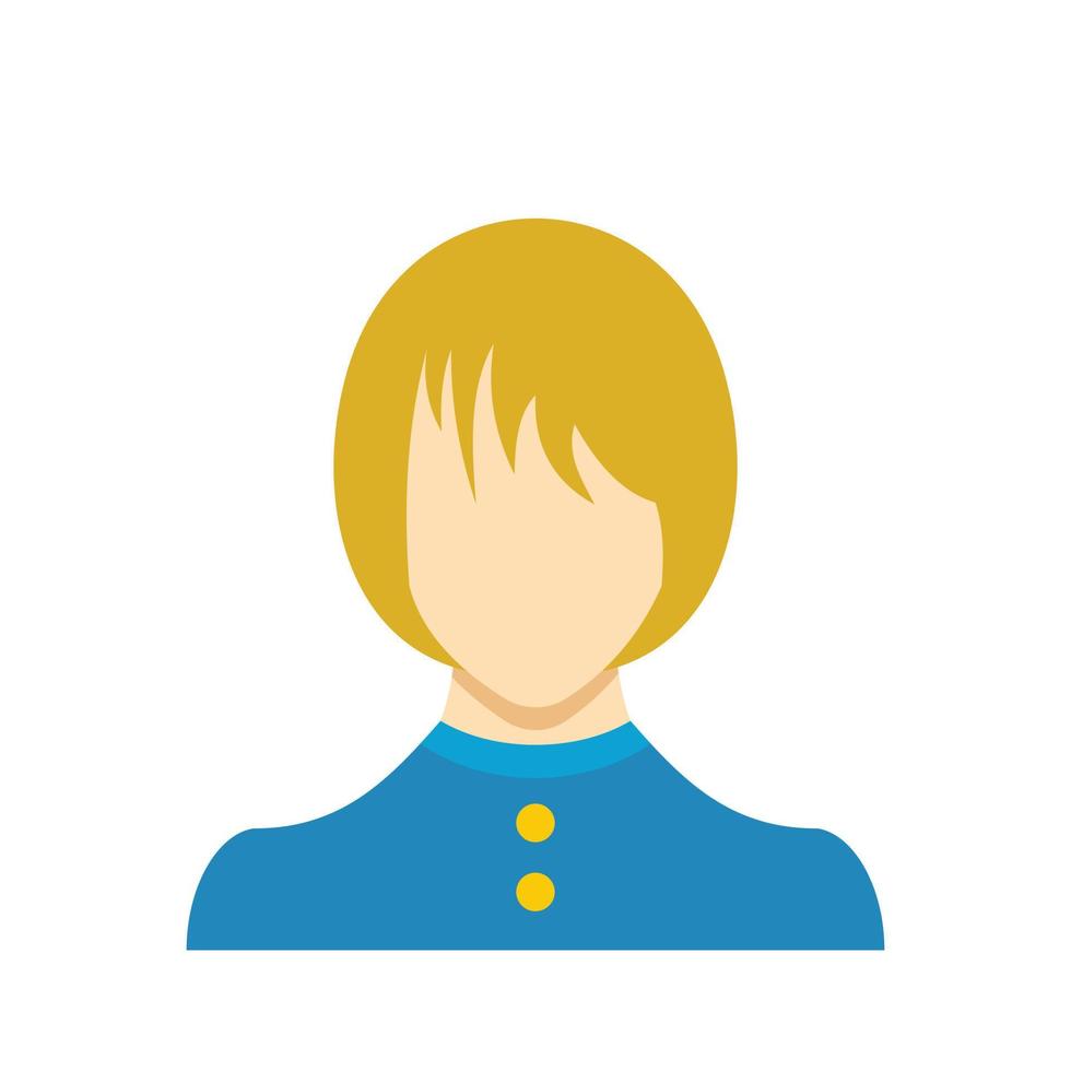 Female user icon vector flat