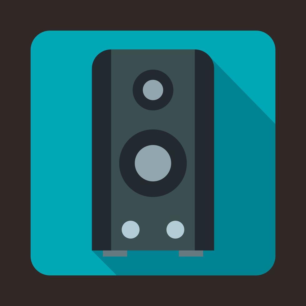 Black sound speaker icon in flat style vector