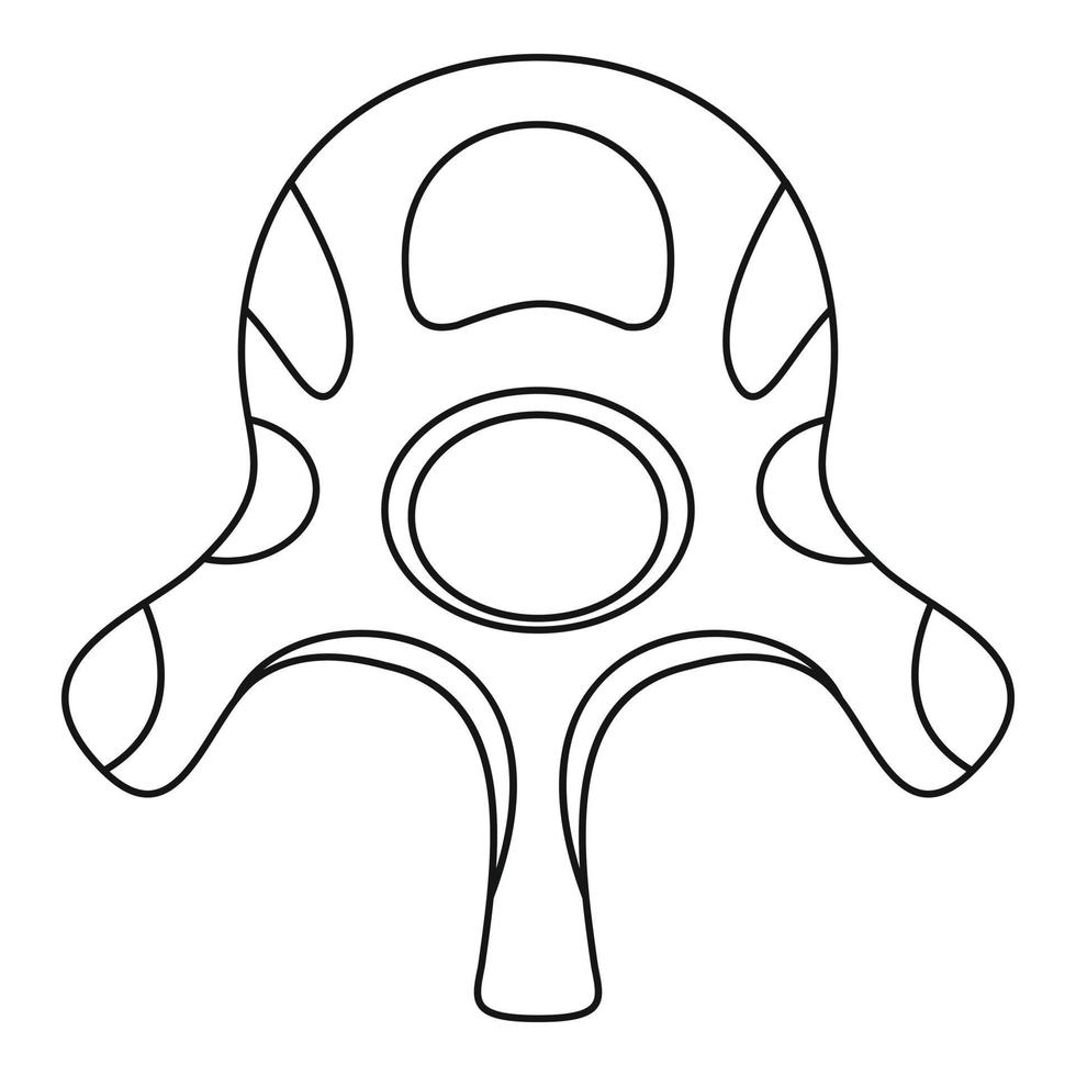 Vertebra disc icon, outline style vector