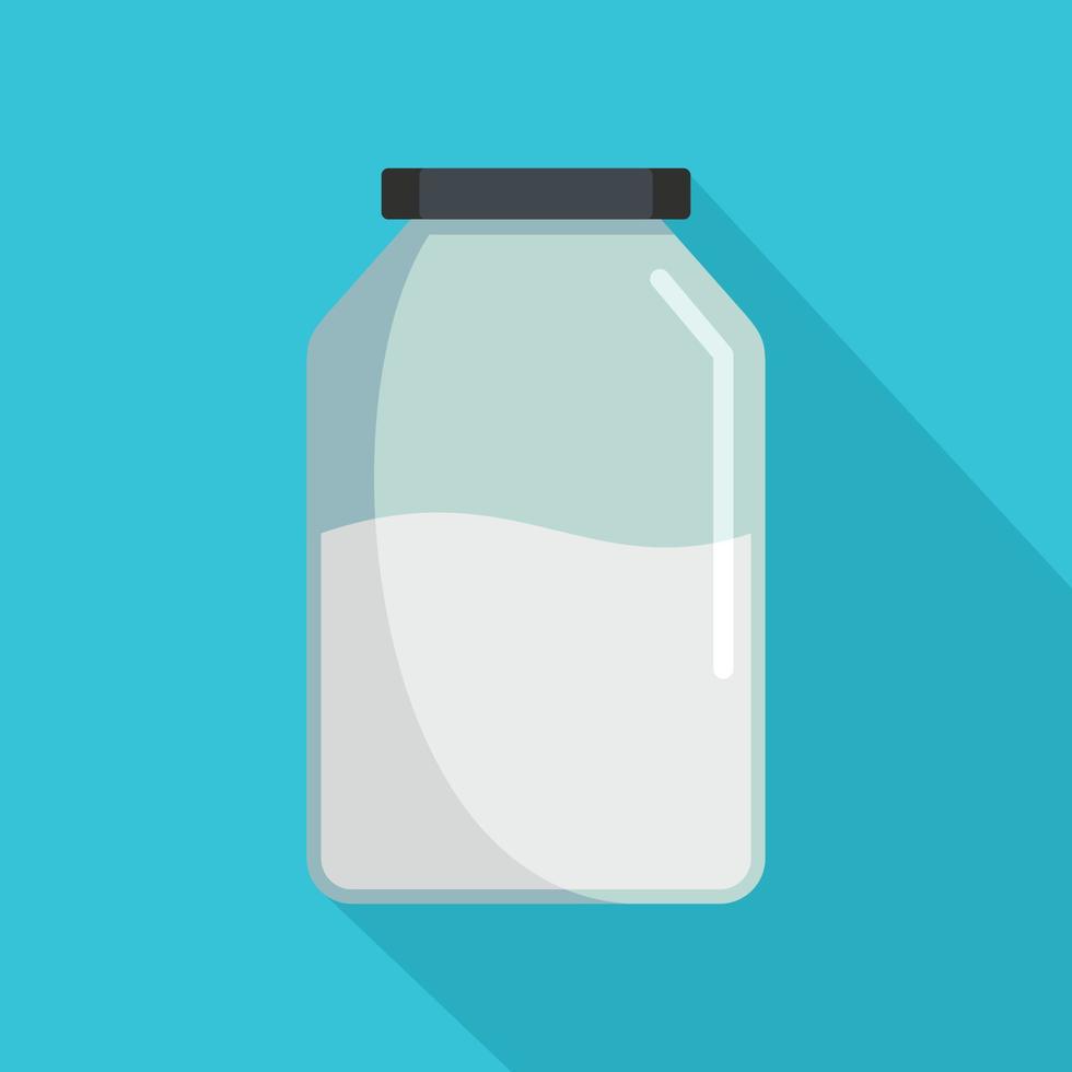 Jar icon, flat style vector