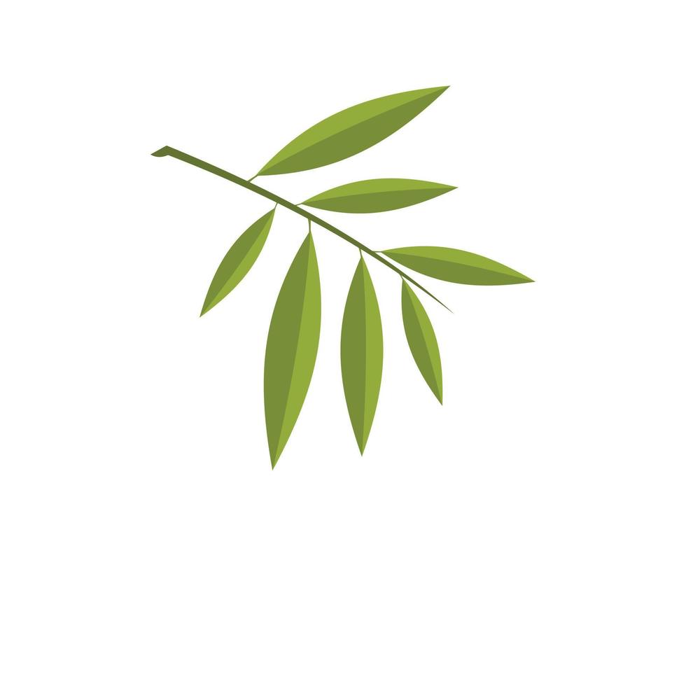 Willow leaf icon, flat style vector