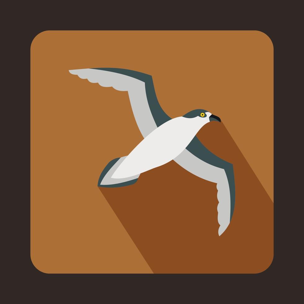 Seagull icon, flat style vector