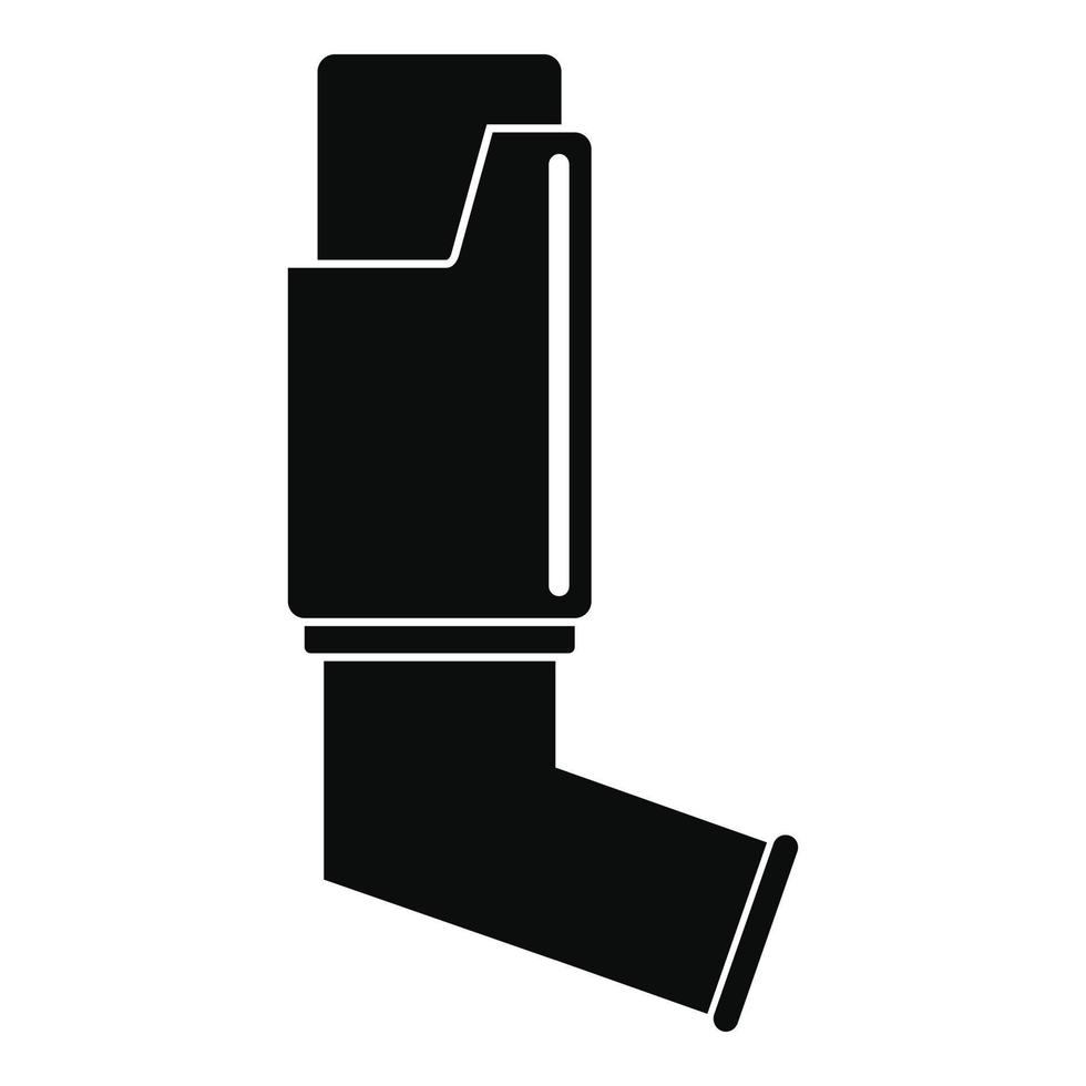 Asthma inhaler icon, simple style vector