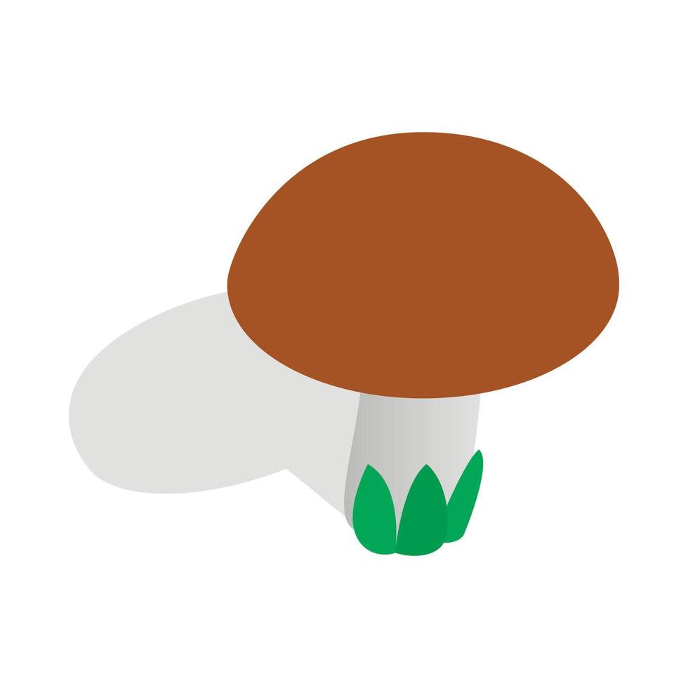 Mushroom icon, isometric 3d style vector