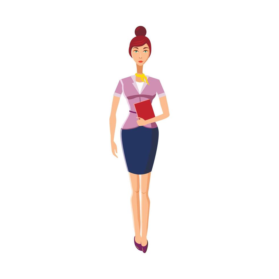 Businesswoman icon in cartoon style vector