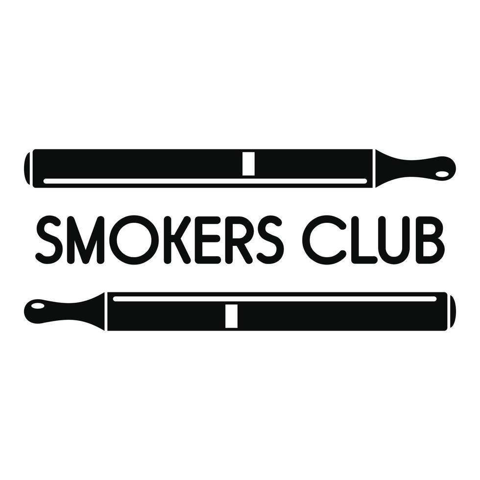 Smokers club logo, simple style vector