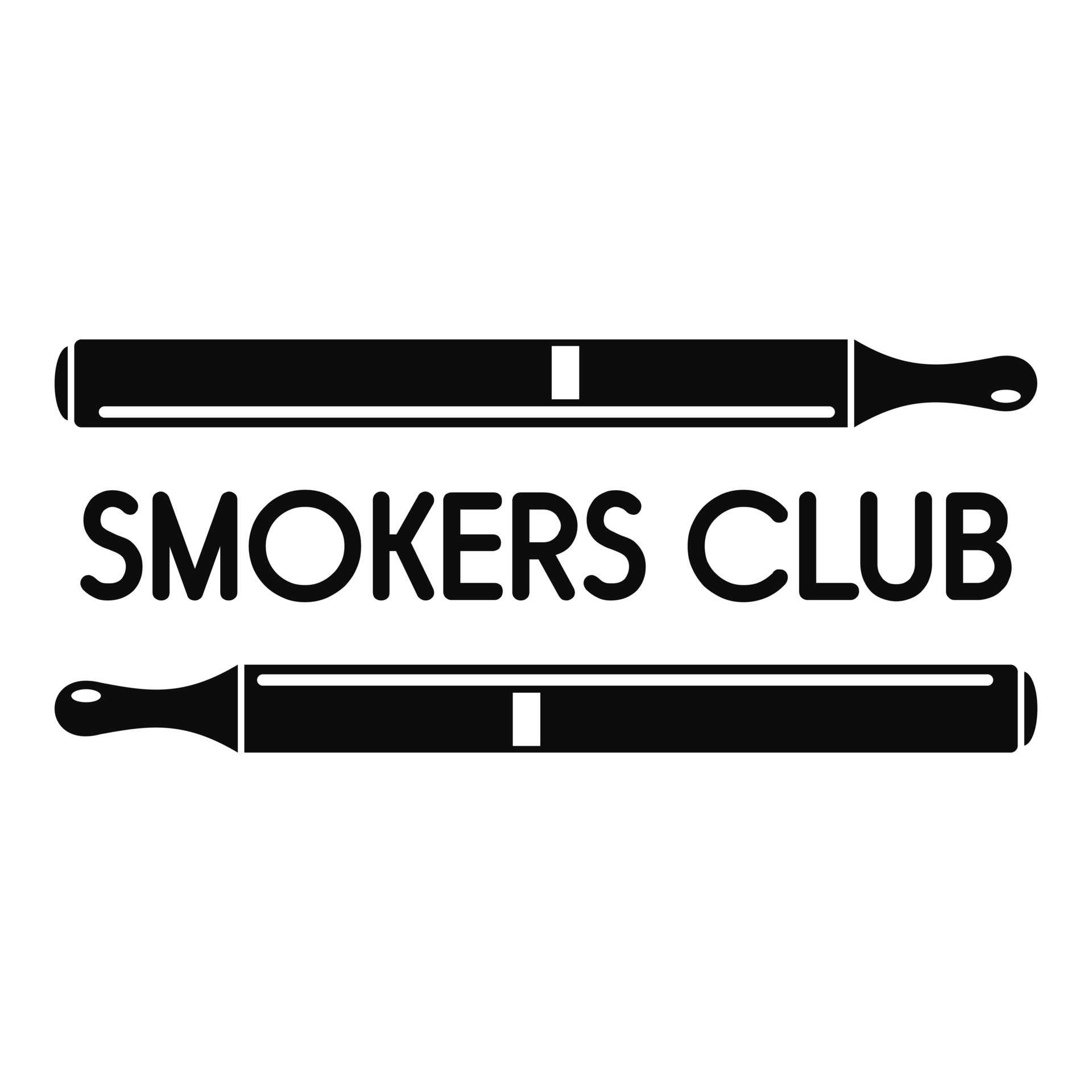 Smokers club logo, simple style 14388714 Vector Art at Vecteezy