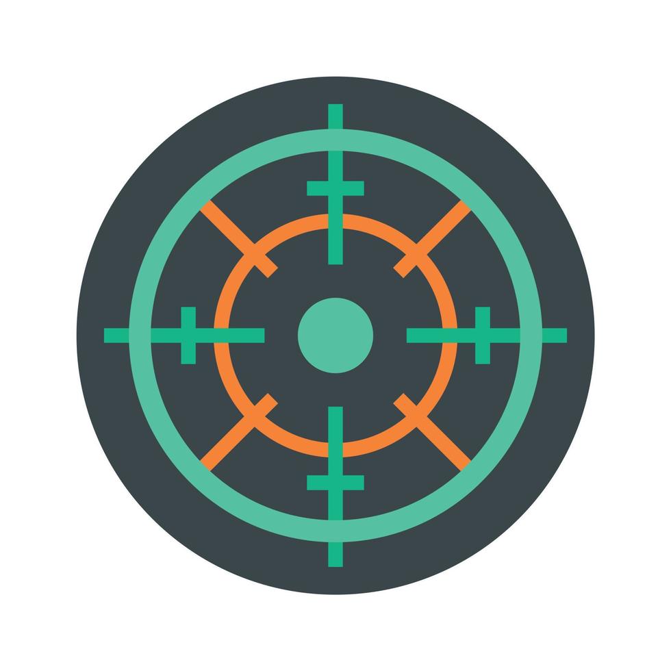 Gun target icon, flat style vector
