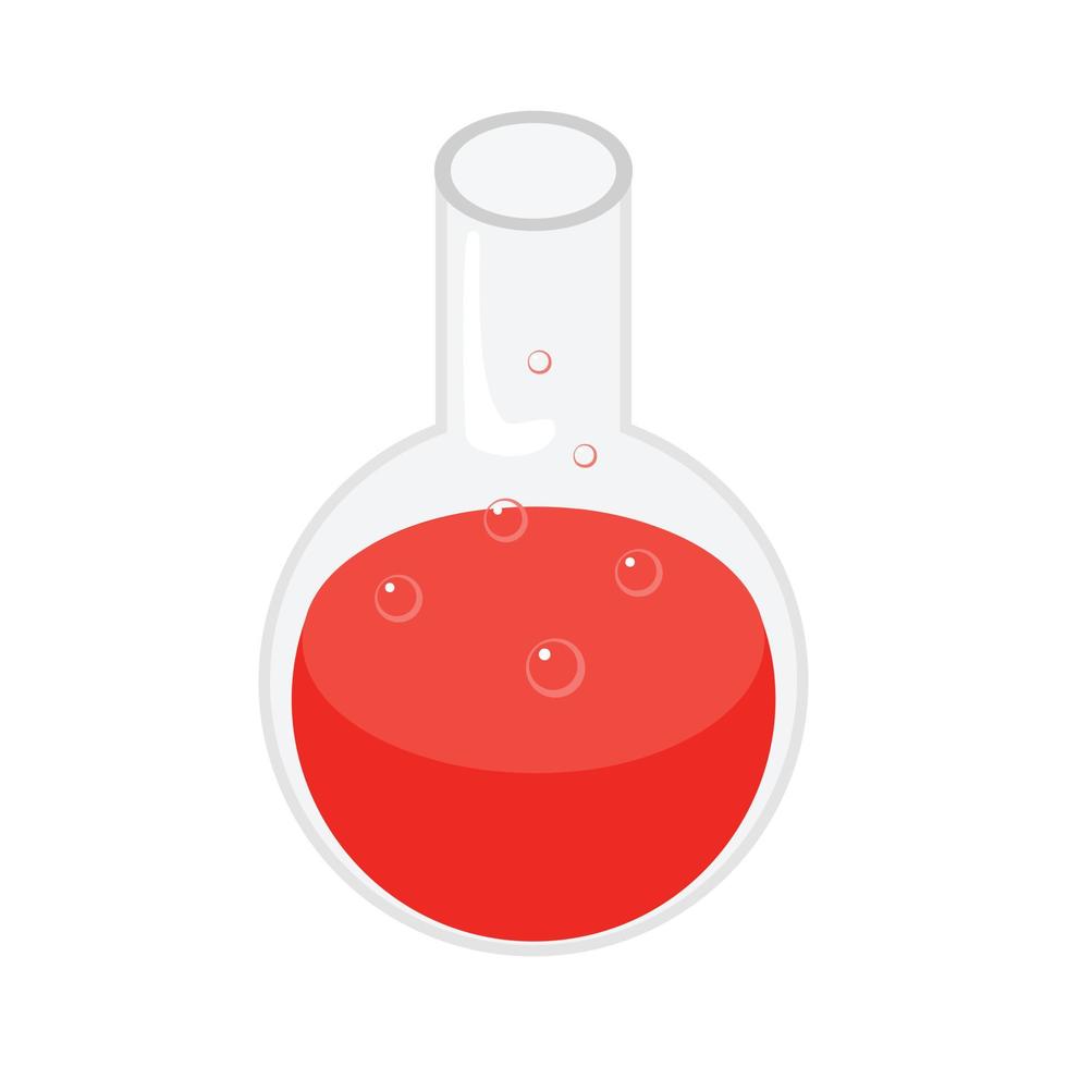 Red potion icon, isometric style vector