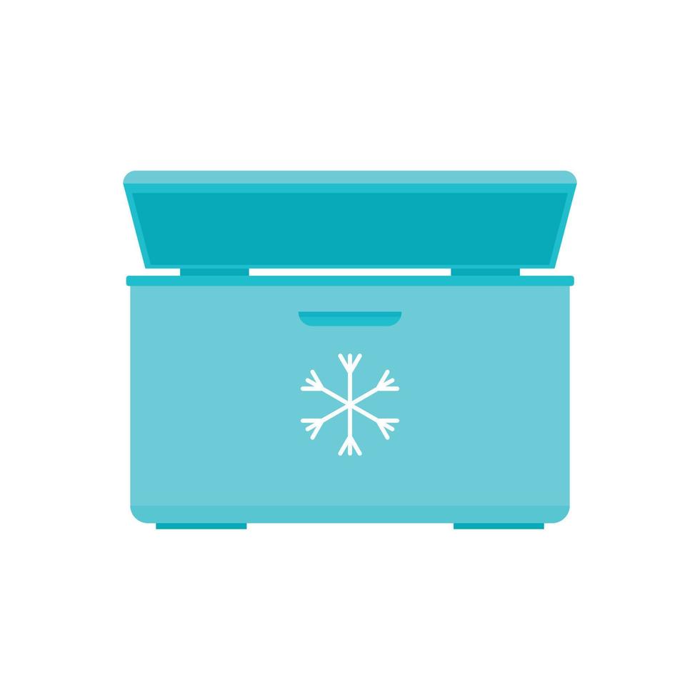 Ice cream refrigerator icon, flat style vector