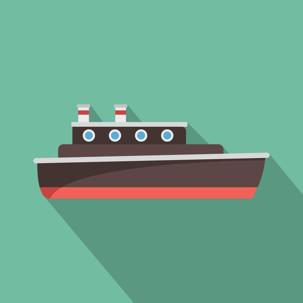 Ship travel icon, flat style vector