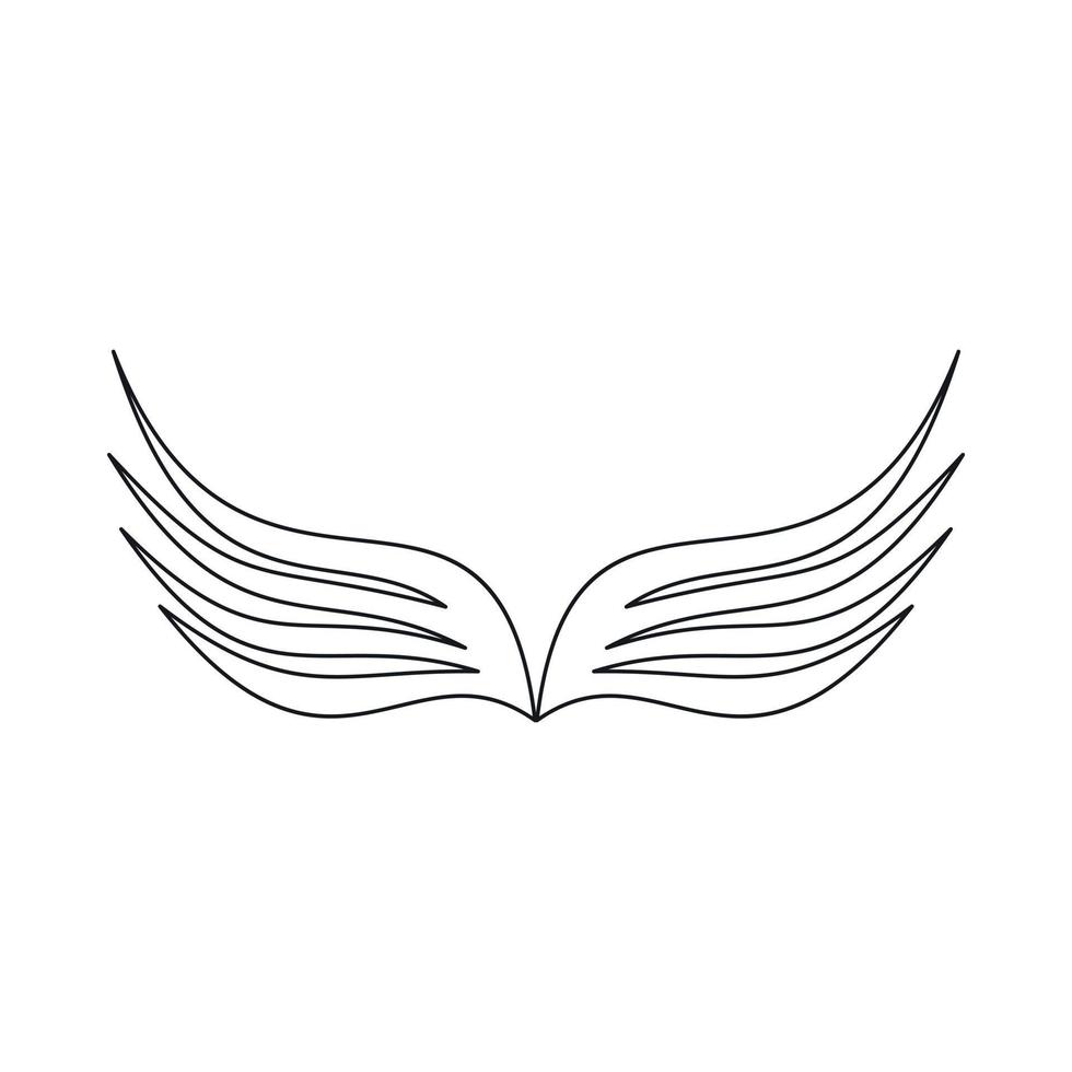 Wing icon, outline style vector