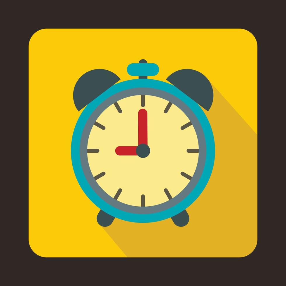 Alarm clock icon in flat style vector