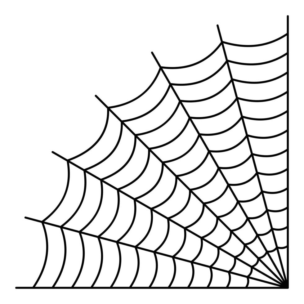 icono de telaraña trenzada, estilo de esquema vector