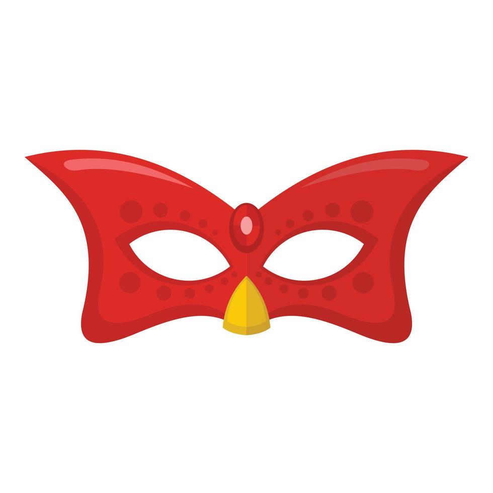 Carnival mask icon, flat style vector