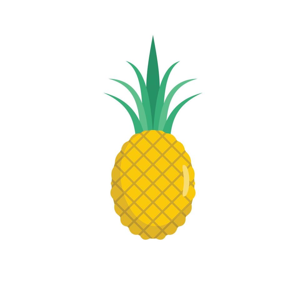 icono de piña, estilo plano vector