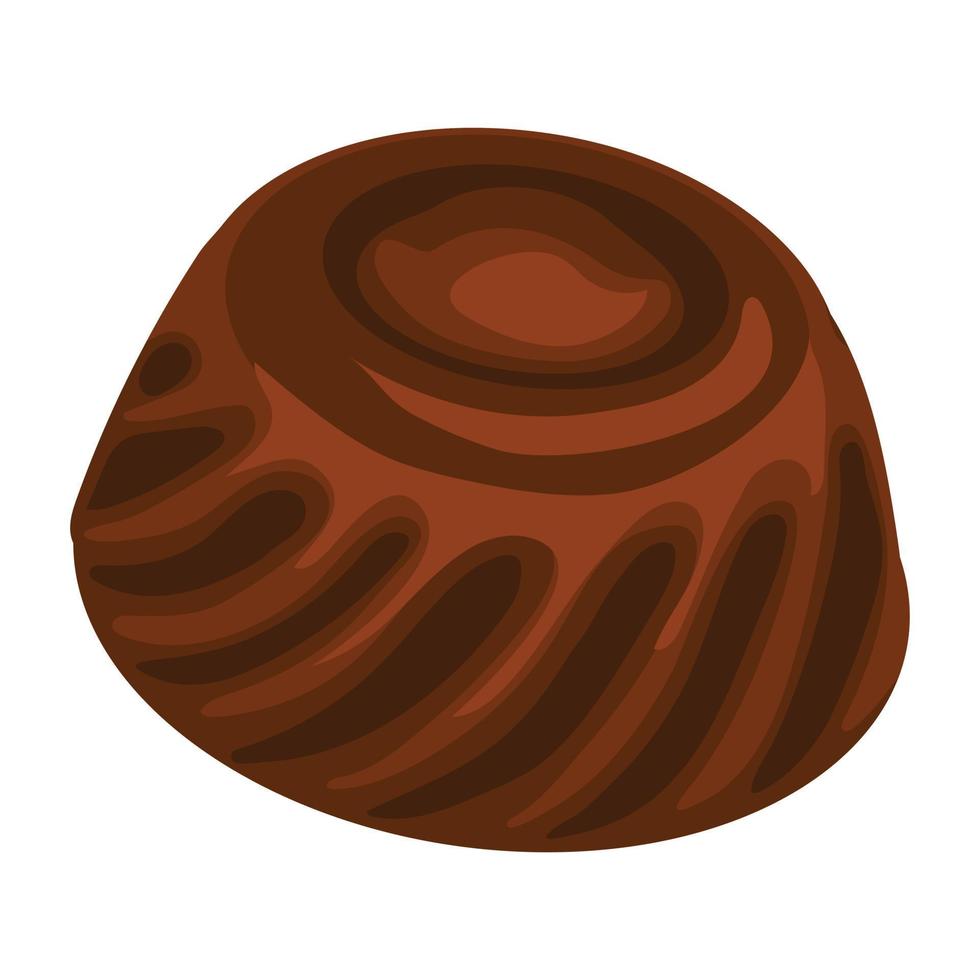 icono de chocolate, estilo de dibujos animados vector