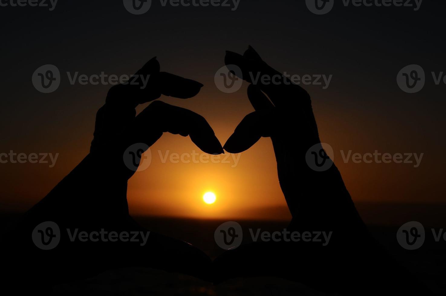 Silhouette of hands photo