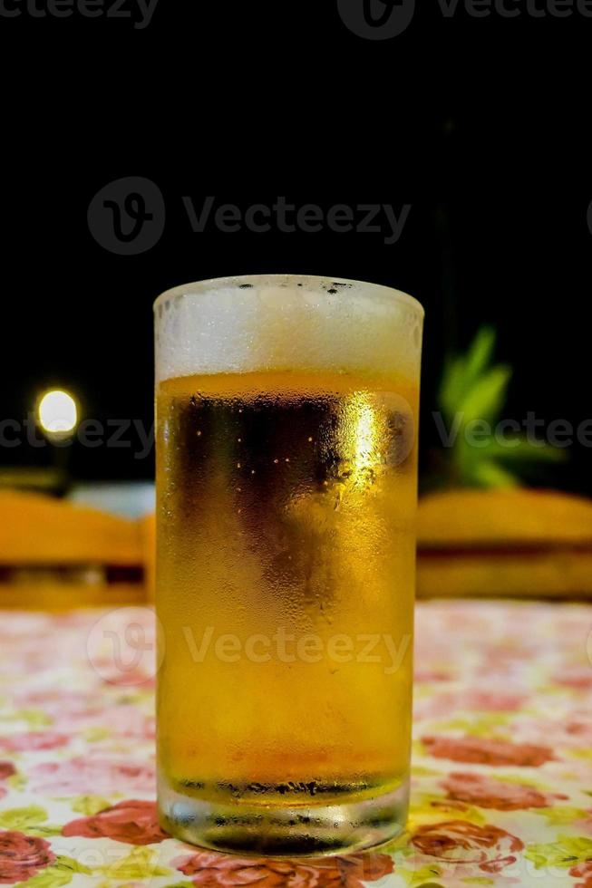 Beer in glass photo