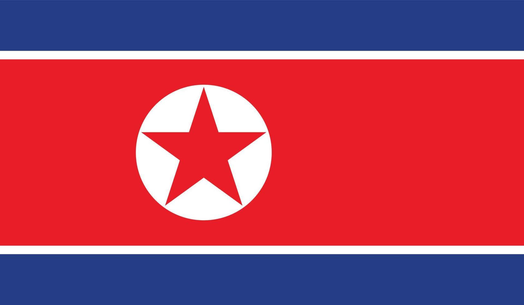 imagen de la bandera de corea del norte vector