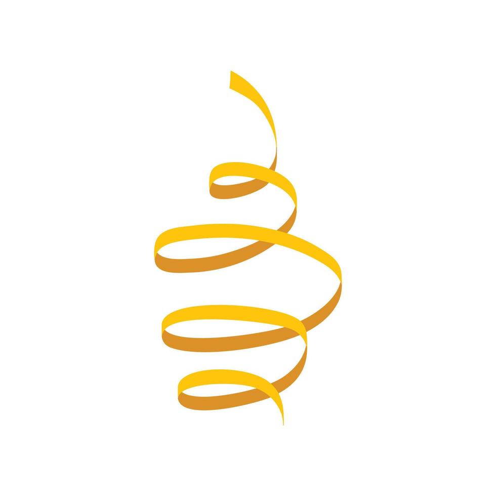 Yellow serpentine icon, flat style 14389098 Vector Art at Vecteezy