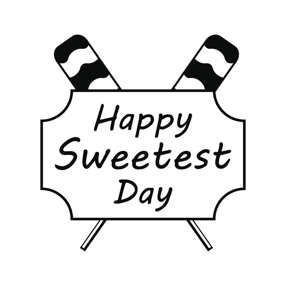 Lollipop sweet day logo, simple style vector