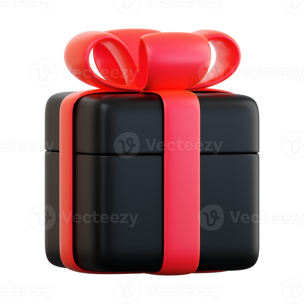 Realistic 3d white gift box with red glossy ribbon bow isolated on  transparent background. 3d render isometric modern holiday surprise box.  Realistic icon for present, birthday or wedding banners 8852056 PNG