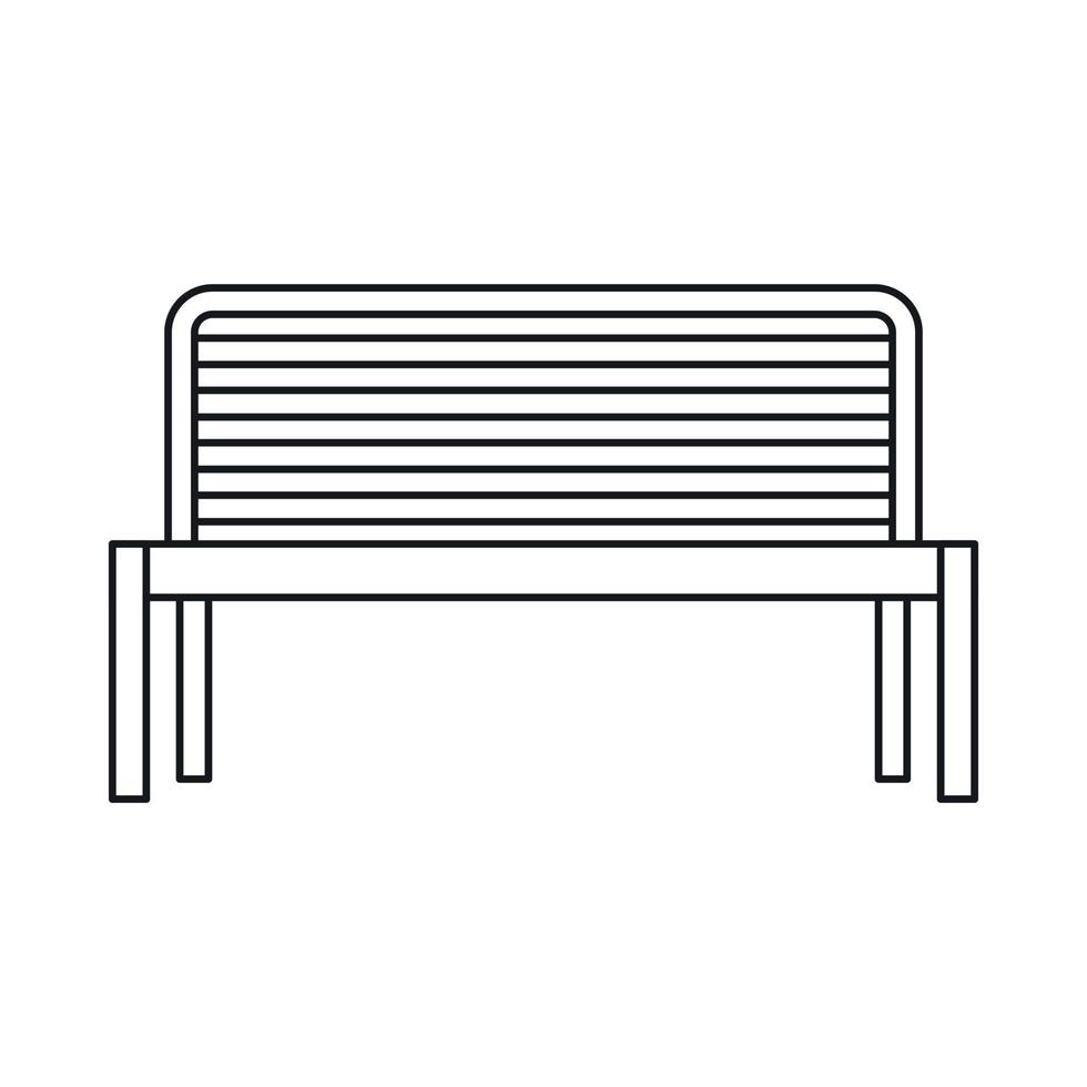 Bench icon, outline style vector