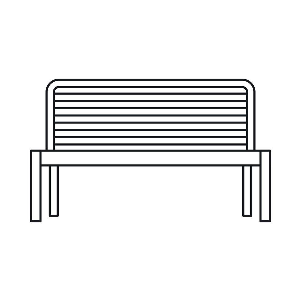 Bench icon, outline style vector