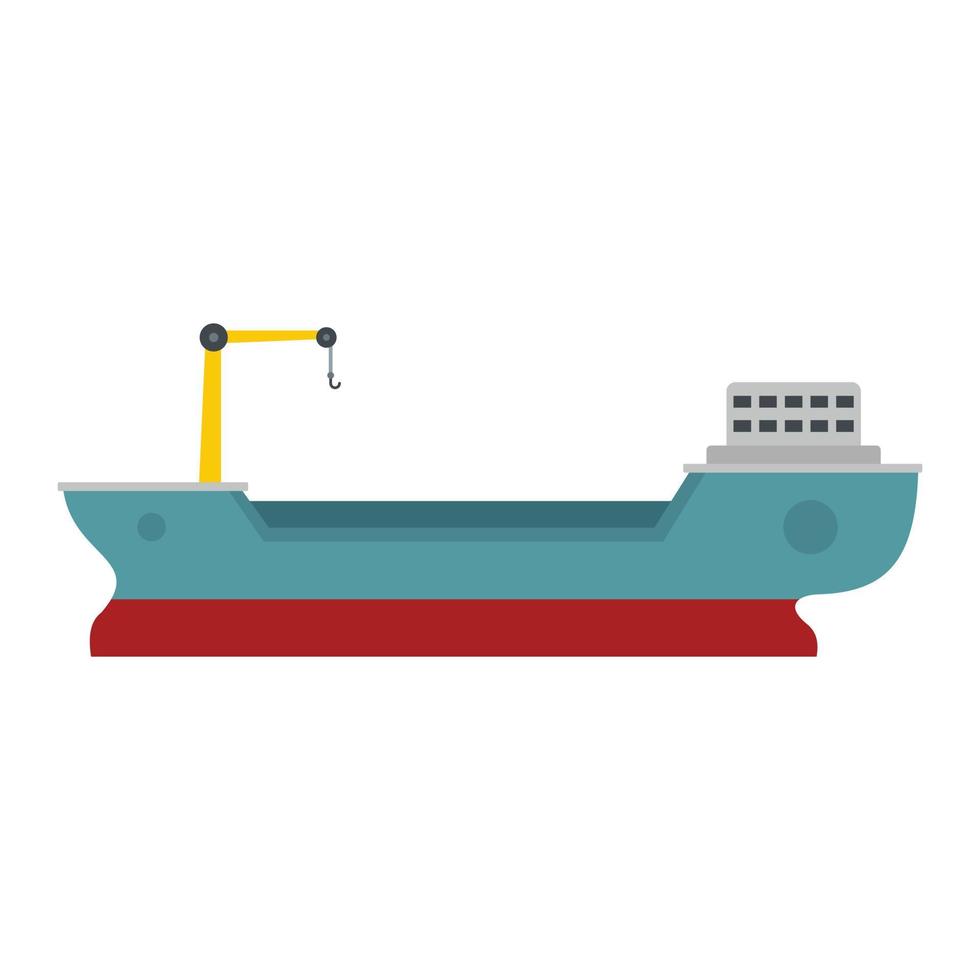 Ship freight icon, flat style vector