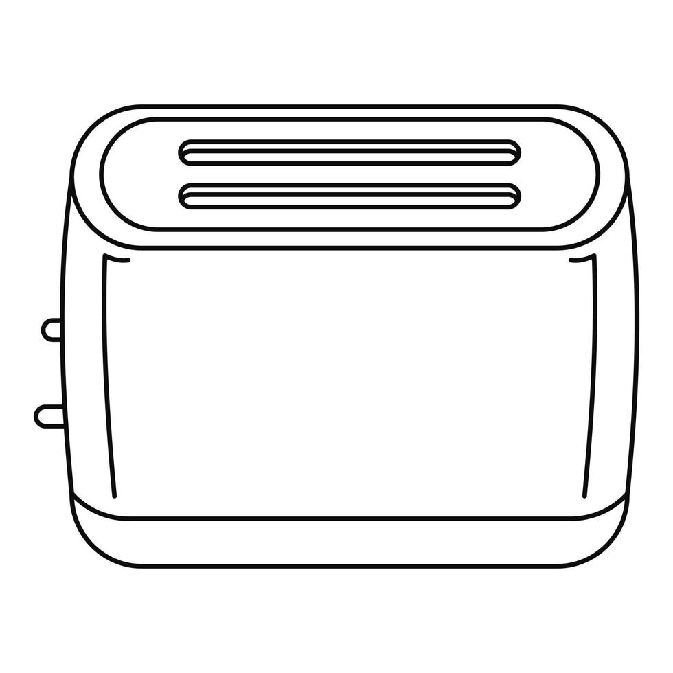 Toaster icon, outline style vector