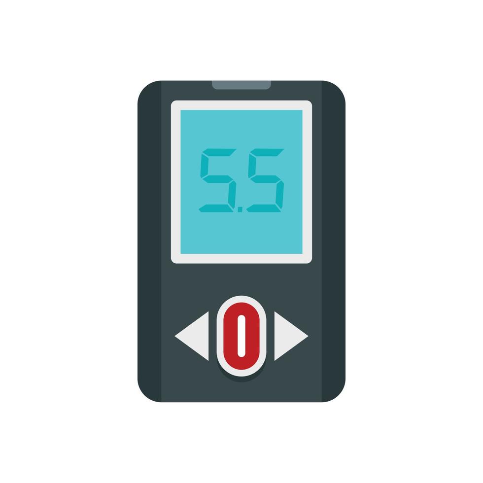 Blood glucometer icon, flat style vector