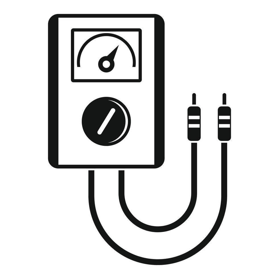 Voltage device tool icon, simple style vector