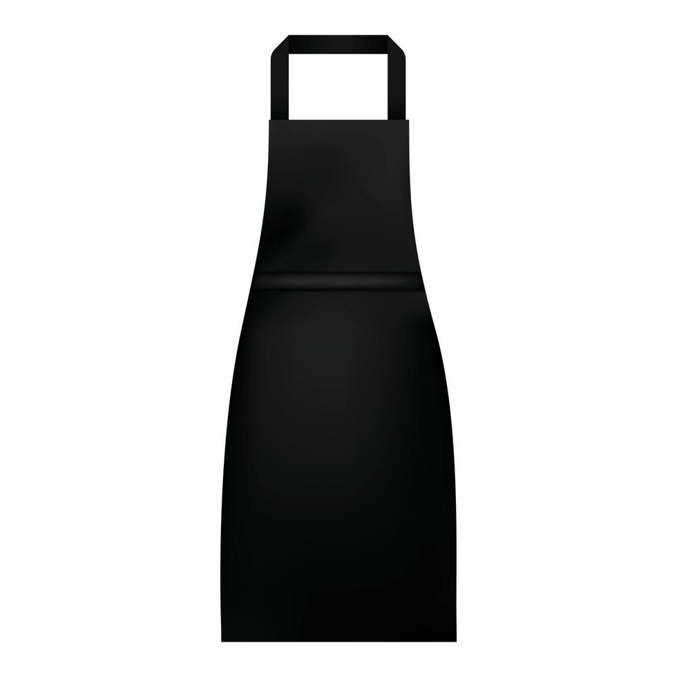 Black woman apron mockup, realistic style vector