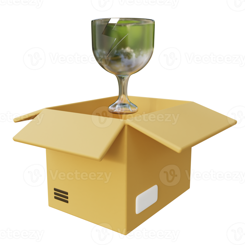 Fragile Delivery Package 3d Illustration png