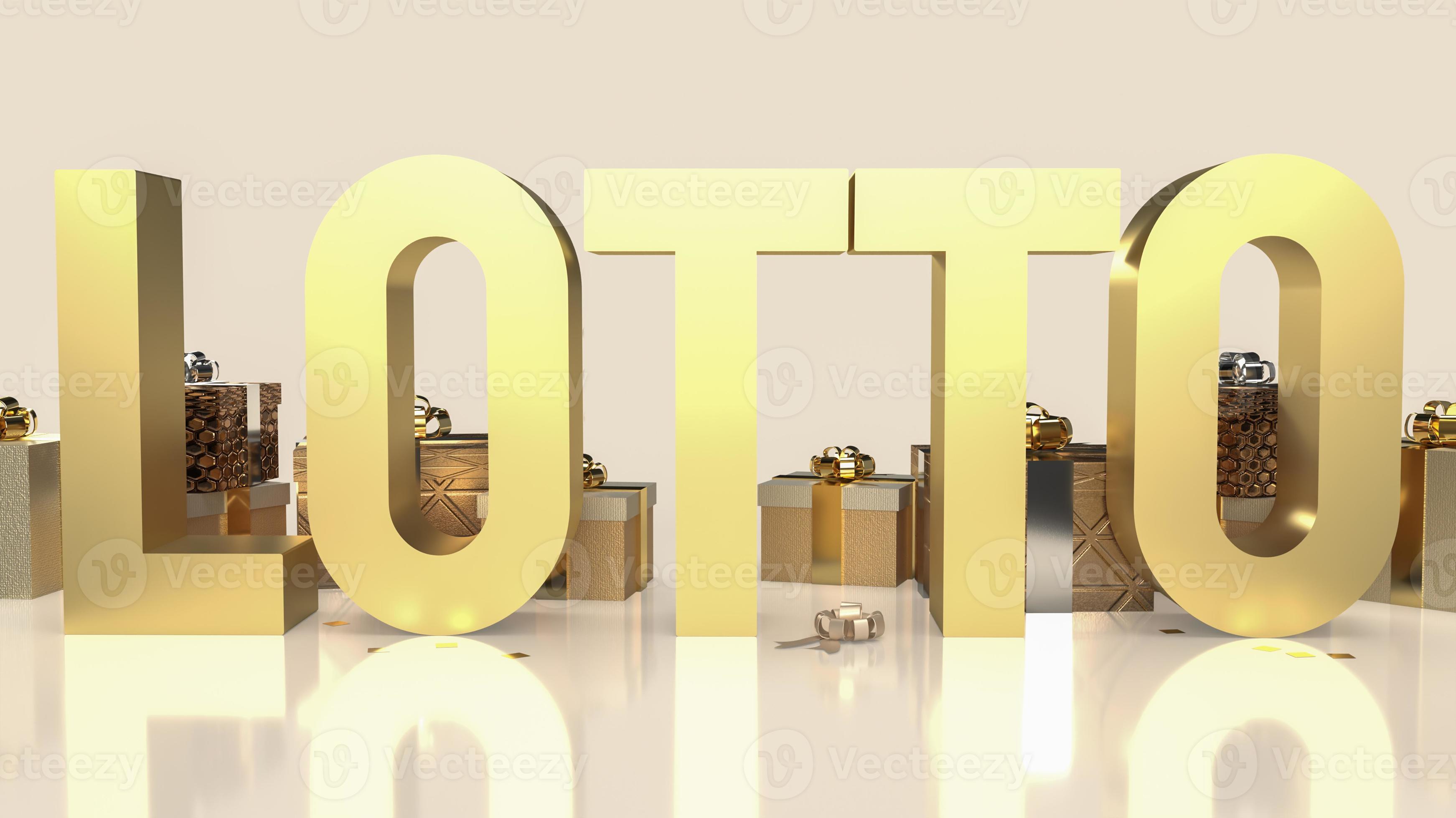 The gold lotto and gift box image 3d rendering 14389649 Stock Photo at