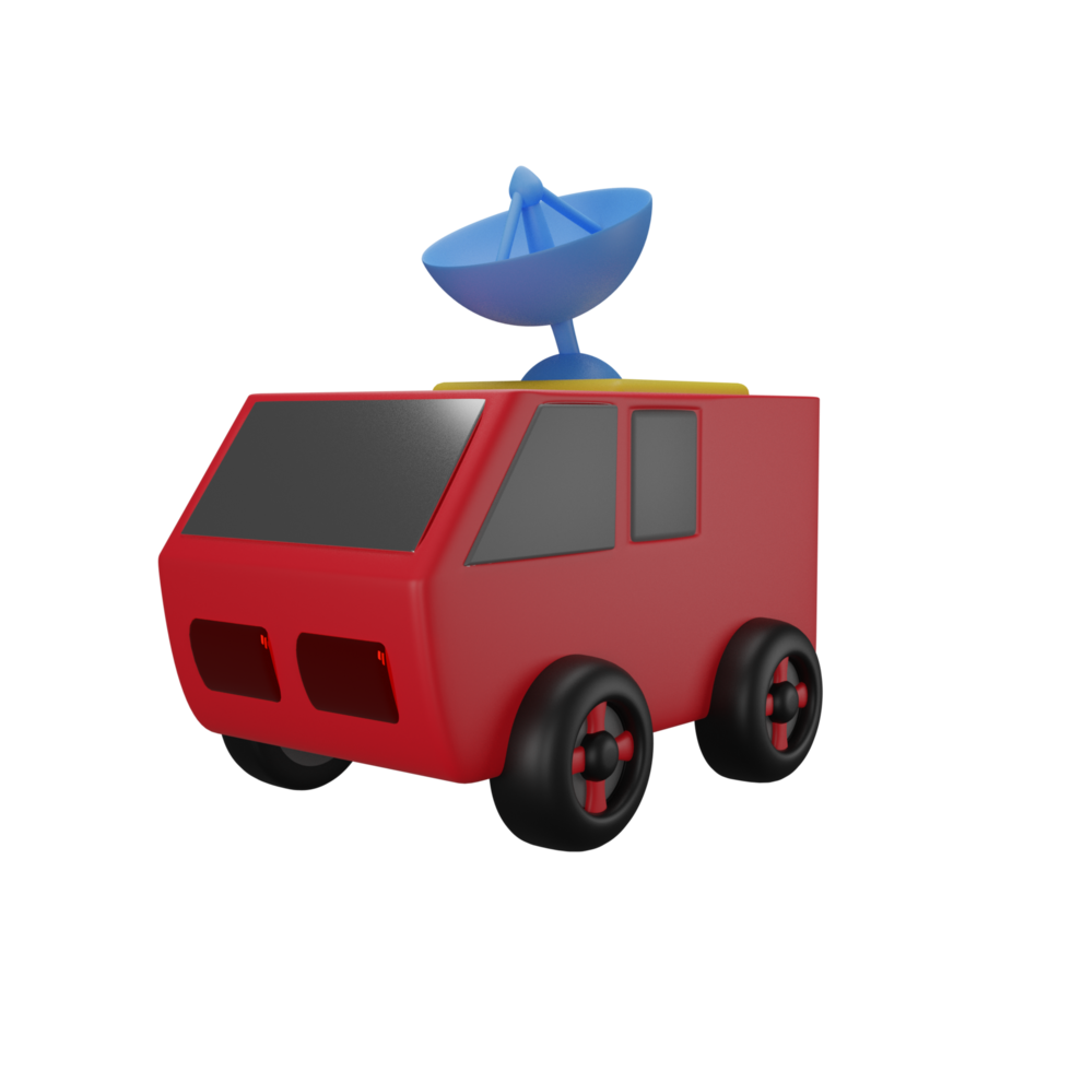 Space Car 3D icon, Suitable to be used as an additional element in your design png