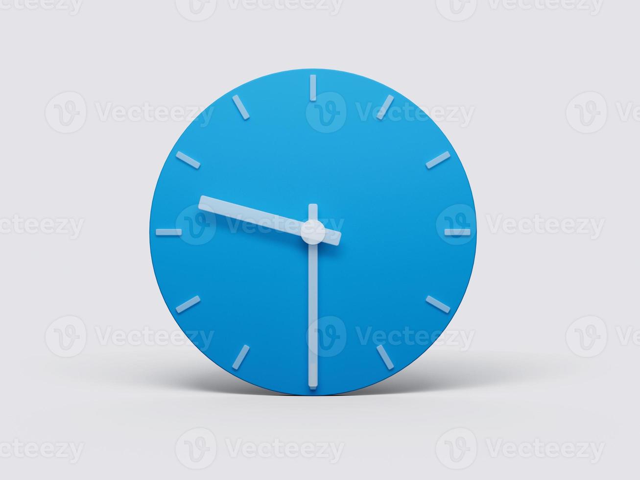 Minimal Clock time 9 30 o'clock or Nine Thirty on light pastel background 3d illustration photo