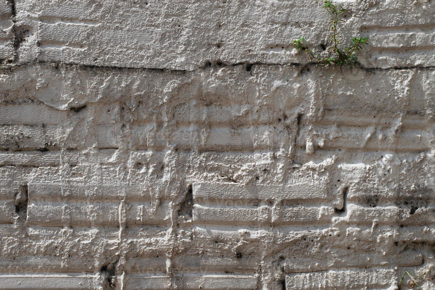 White Brick Wall texture with realistic light. photo