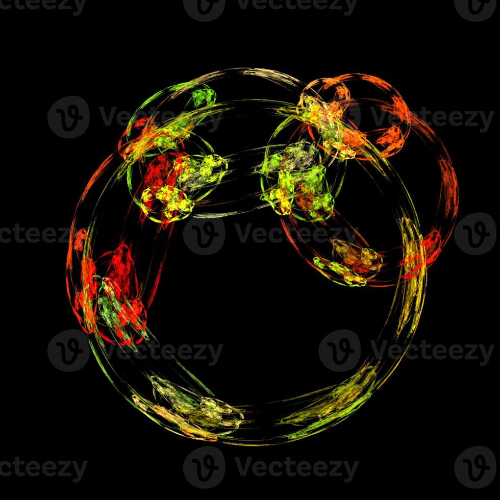 yellow green abstract element on black background, digital graphic, background, modern design photo