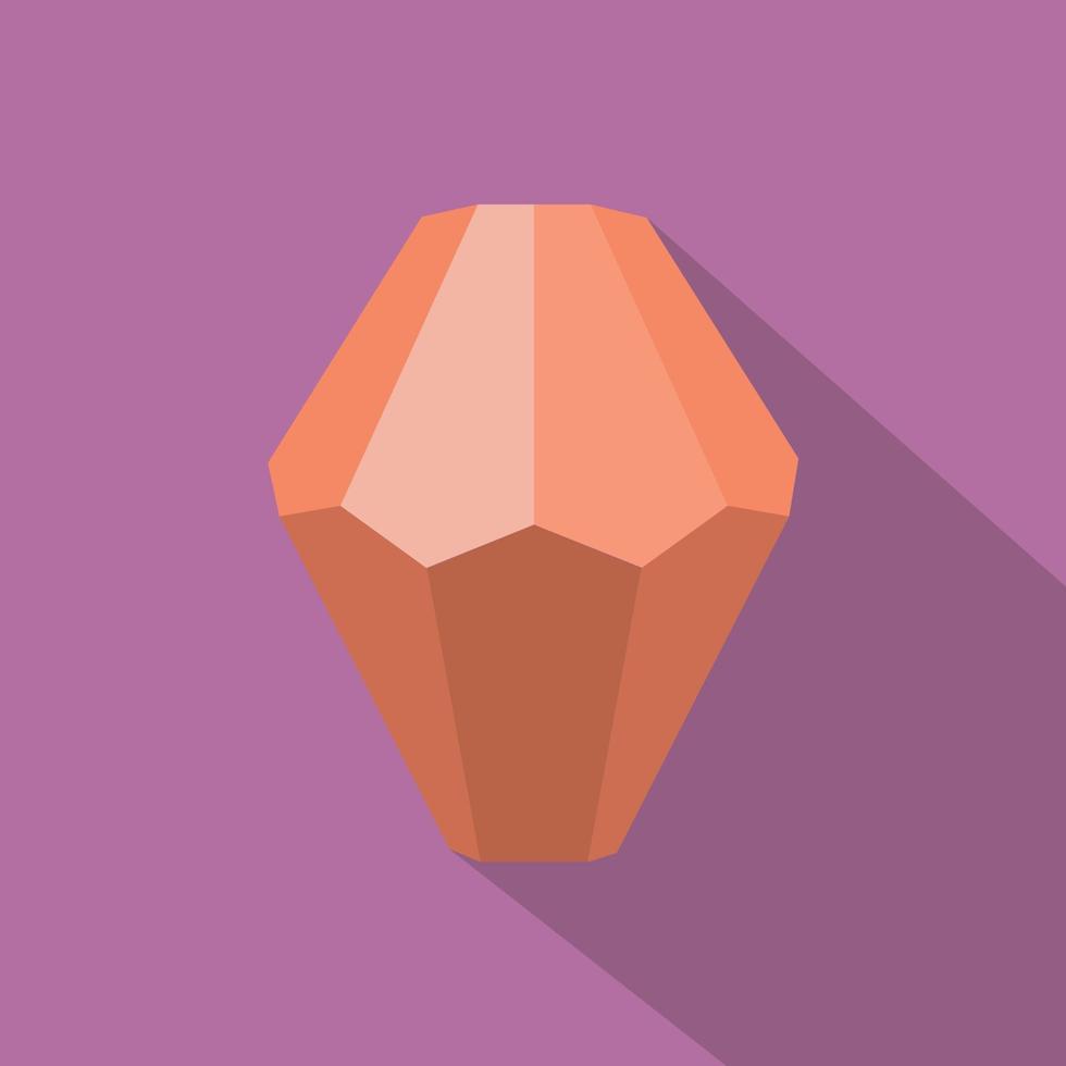 Diamond icon, flat style. vector