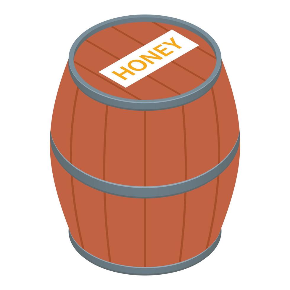Barrel icon, isometric style vector