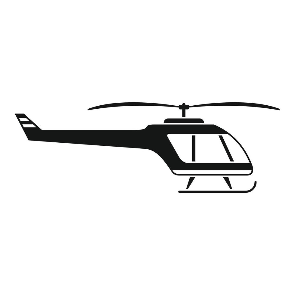Small helicopter icon, simple style vector