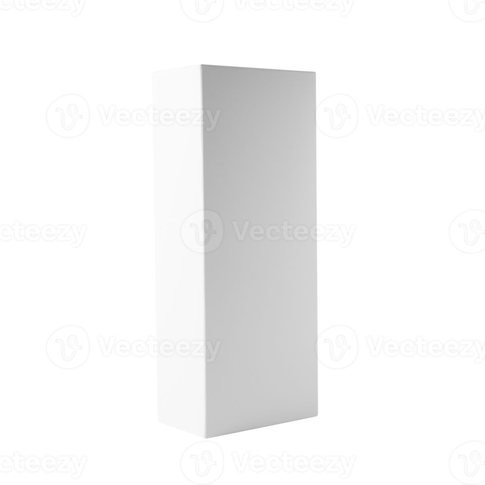 White box mockup cutout, Png file