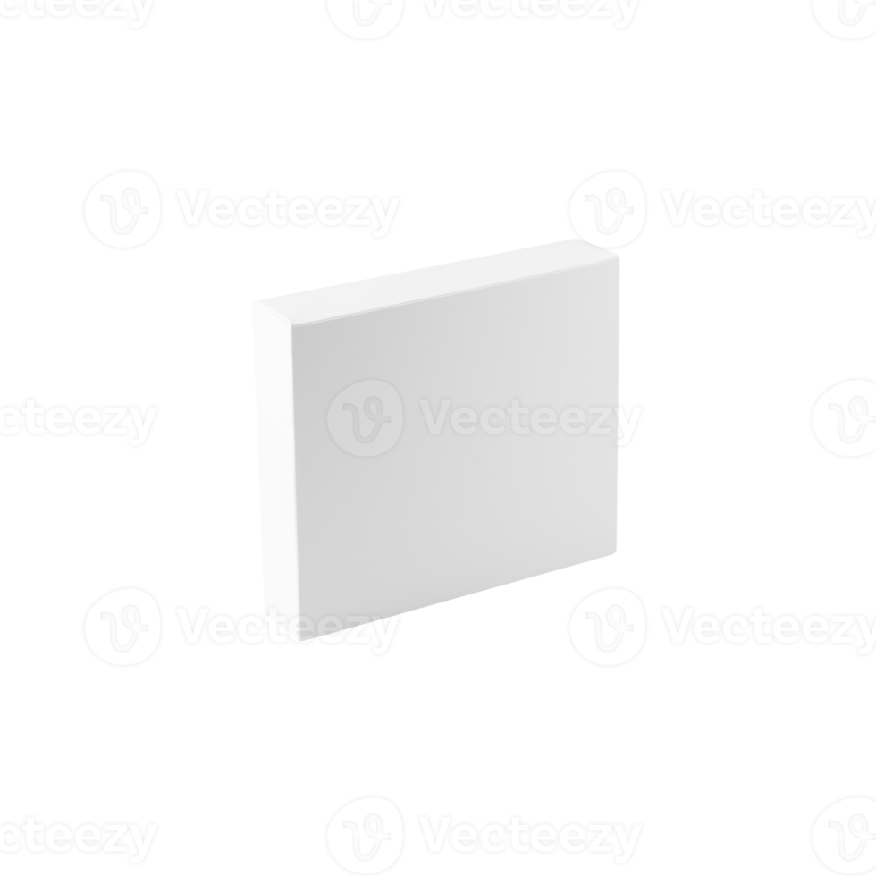 White box mockup cutout, Png file