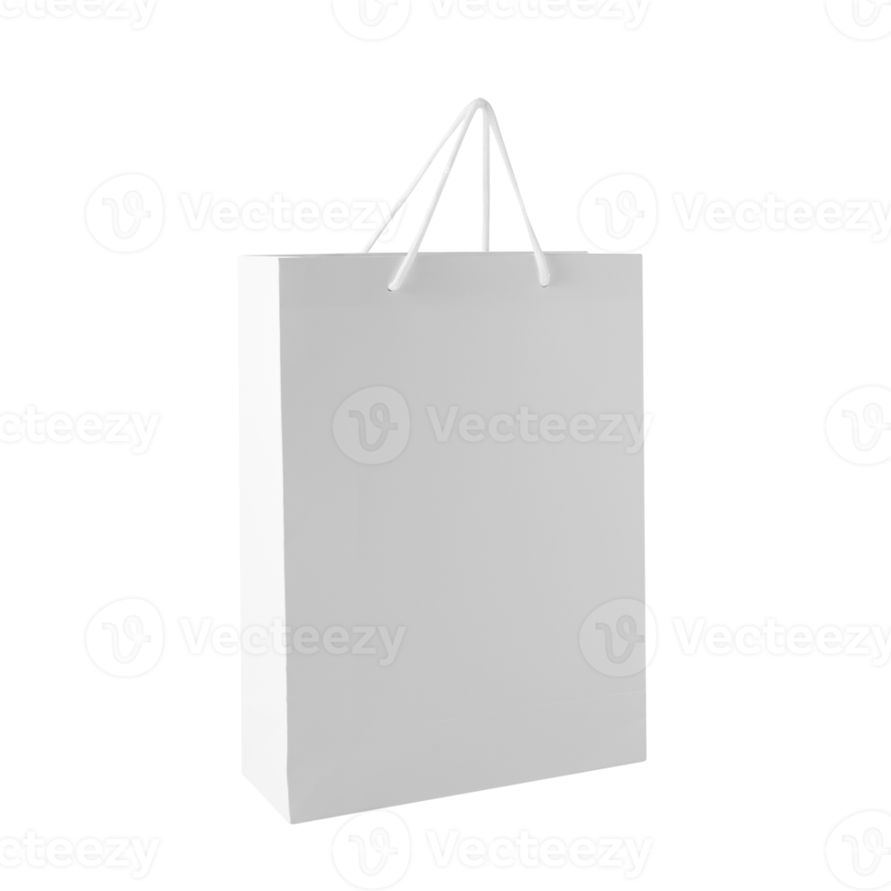 White shopping bag cutout, Png file