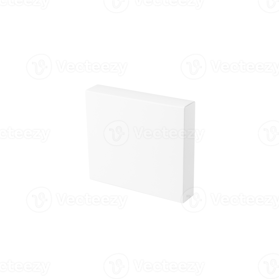 White box mockup cutout, Png file